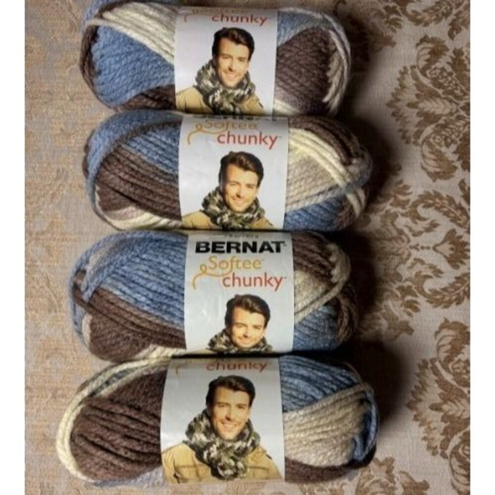 Yarnspirations Bernat Softee Chunky Ombre Yarn Natures Way 2.8oz 77yds Pack Of 4
